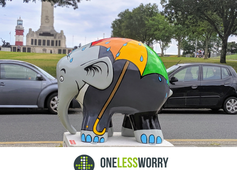 We are supporting Elmer’s Big Parade Plymouth as sponsors of Umbrelliephant